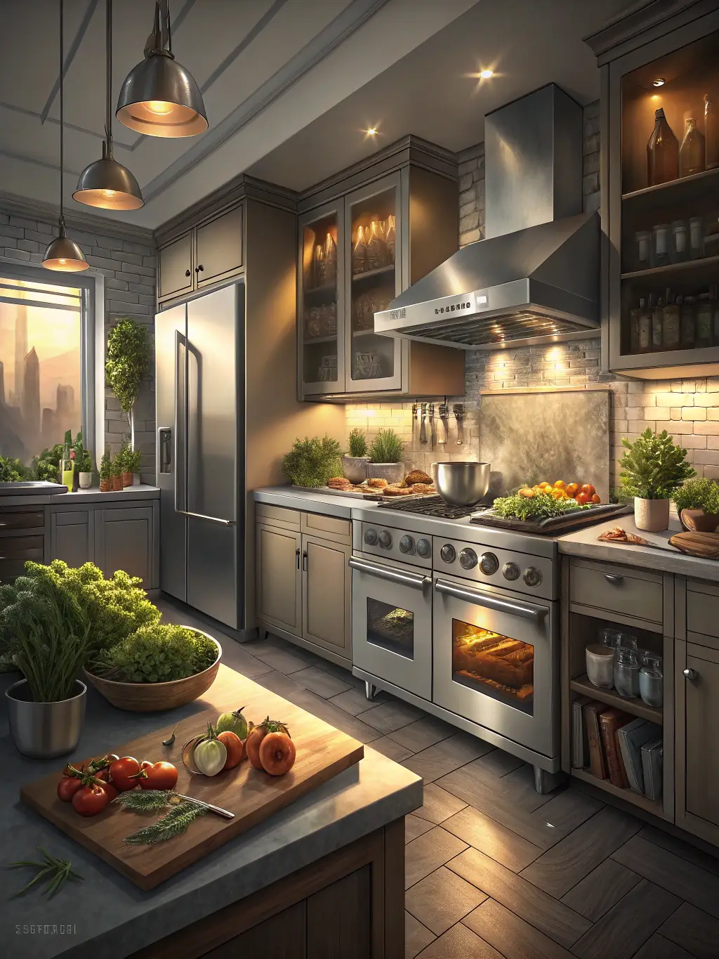 A beautifully renovated kitchen with modern appliances and stylish design, highlighting Prestige Group's renovation and remodeling services.